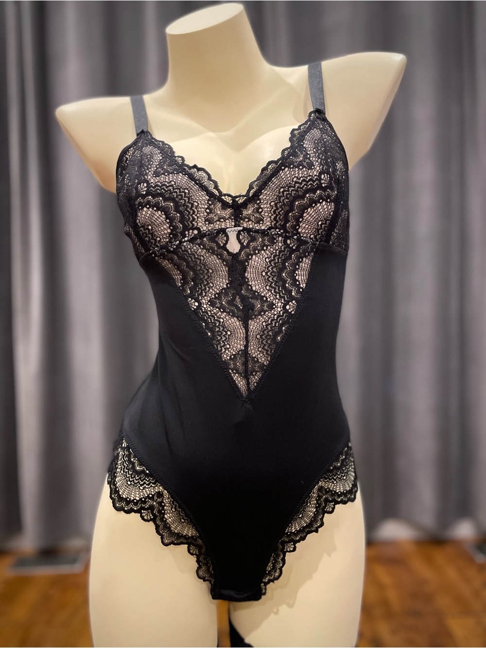 Black bodysuit shapewear teddy